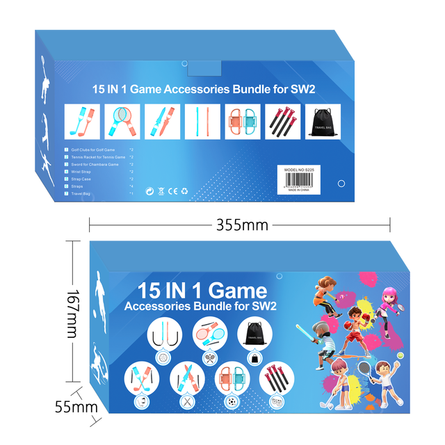 AOLION WG-0025001 Switch 2 Sports Suit Accessory Set ABS Compact Portable Motion Game Controller Kit Exquisite Boxed Package New