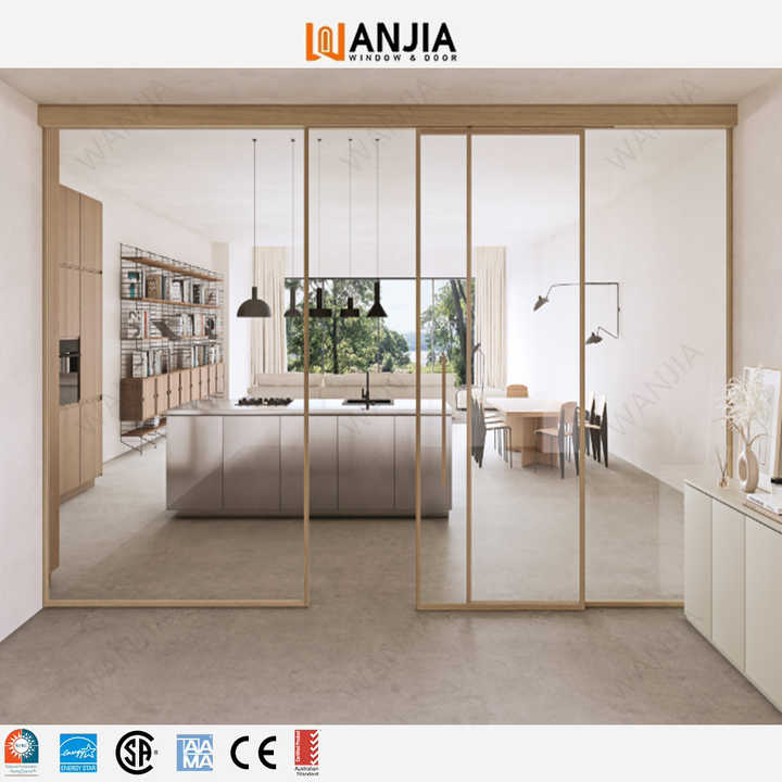 Minimalist Design Aluminium Soundproof Sliding Doors Patio Glass