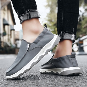 Bottes de pêcheur confortables à enfiler pour homme, chaussures basses et décontractées en toile de couleur unie, vente en gros, - Product Image 5