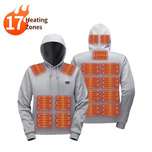 EN Stock hommes Smart électrique chauffage veste 100% Polyester décontracté manteau à capuche décontracté chaleur chauffée sweat à capuche pour unisexe - Product Image 1