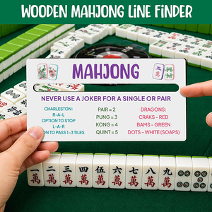 Paquete de 4 Lectores de Líneas de Mahjong Americano de Acrílico, Reglas Claras y Visibles, Buscador de Líneas Profesional, Regalos de Mahjong y Póker para Mujeres, Caja de Regalo - Product Image 4