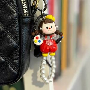 Colgante de bolso colgante de arcilla hecha a mano pura colgante de teléfono móvil Split More Sister llavero para enviar Bgirlfriends regalo encantador exquisito - Product Image 3