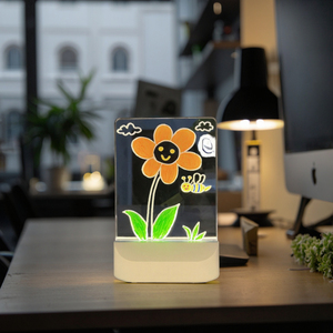 Ngày Valentine Bộ Quà Tặng Mới lạ hiện đại rõ ràng Acrylic <span class=keywords><strong>LED</strong></span> ánh sáng ban đêm <span class=keywords><strong>mini</strong></span> 3D hình ảnh của công ty phụ nữ thiết lập bảng tin viết - Product Image 4