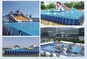 Grande <span class=keywords><strong>Piscine</strong></span> Hors Sol à Structure Métallique, Parc Aquatique, pour Extérieur et Intérieur - Product Image 6