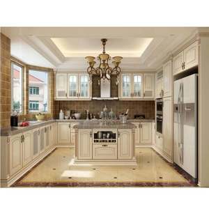 Nouvelle tendance, design de luxe, armoire de cuisine en bois de chêne avec bois massif, conception gratuite, directement de l'usine - Product Image 1