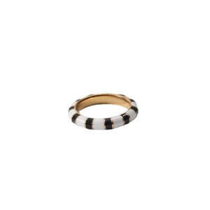 Anillos de Oro Chapado en Acero Inoxidable con Esmalte, Joyería de Moda - Product Image 1