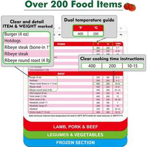 Aimants de rappels pour friteuse à air chaud, Guide de cuisson, Livret de rappels Keto, Livret d'aides magnétiques pour friteuse à air chaud - Product Image 4