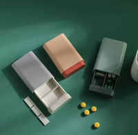 Boîte de rangement portable de voyage étanche pour pilules avec gaufrage, organiseur périodique