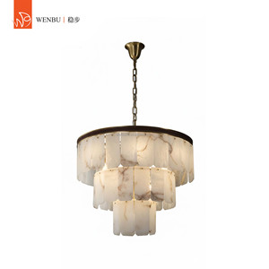 Lámpara de alabastro española para villa, mansión, iluminación colgante de lujo, decoración grandiosa - Product Image 1