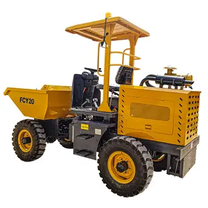 3/5/7 Ton Precio barato 4X4 Cubo giratorio Mini Transporter dumper Certificado CE mini dumper 1m3 para exportación