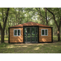Villa préfabriquée de luxe 2 chambres Maison préfabriquée pliable portable Tiny Home Maison conteneur extensible
