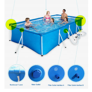 <span class=keywords><strong>Piscine</strong></span> extérieure <span class=keywords><strong>hors</strong></span> <span class=keywords><strong>sol</strong></span> personnalisée avec <span class=keywords><strong>bâche</strong></span> en PVC et cadre en acier forme <span class=keywords><strong>ronde</strong></span> rectangulaire approvisionnement direct d'usine - Product Image 2