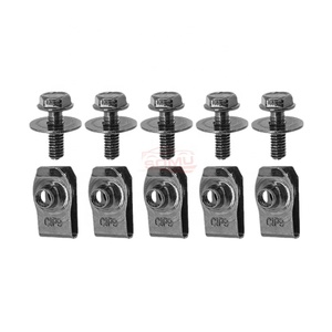 EATAKWARD 16Pcs Round U Bolts Zinc Plated Steel, M6