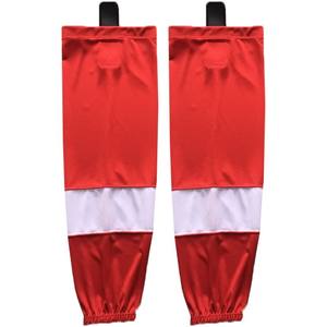 Kaos Kaki Hoki Es Grosir Murah dari Pemasok Cina, Kaos Kaki Hoki Es Baru Tiba, Kaos Kaki Hoki Es Poliester Kustom Putih Merah - Product Image 4