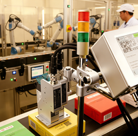 TIJ Inkjet Labelprinter 1-6 koppen, voedselveilige inkt, 25,4 mm, industriële hogesnelheids automatische codeermachine voor eieren, voedselverpakkingen en plastic.