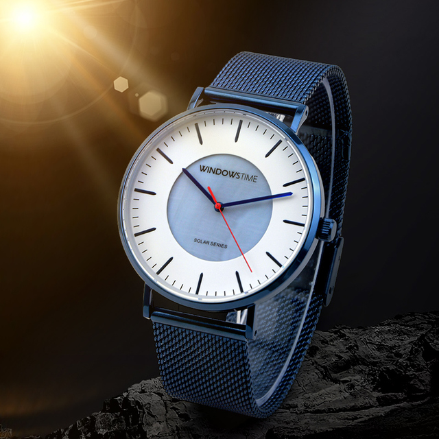 OEM ODM Custom High Quality Simple Orologio Uomo Uhren Solar Paneles Battery Solar Power Energy Solar Watch for Men Women Couple