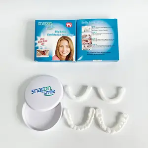 Nueva etiqueta personalizada de sonrisa, cubierta de dientes falsos superior inferior, sonrisa instantánea blanca para otros accesorios de blanqueamiento dental