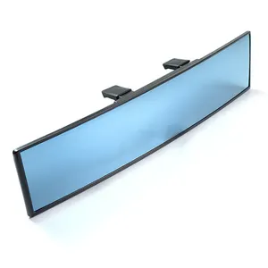 Interior Accessories Anti-glare Reflector Panoramic Wide Angle Flat Surface HD Clear Tint Blue Curved Car Rear View Mirror