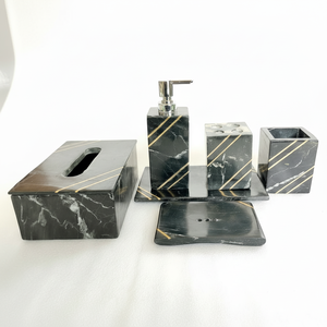 Elegante juego de baño de resina ecológico Patrón de modelo de Ángel impermeable - Product Image 1