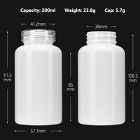 75ml 120ml 150ml 200ml étiquette de couleur personnalisée flacons de pilules en plastique PET bouteille d'emballage de supplément de capsule de vitamine pharmaceutique