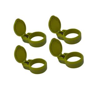 EPTRACTOR - Juego de 4 Tapas Antipolvo Hidráulicas de Acoplamiento Rápido Hembra de 1.49" (38mm) de Plástico Amarillo - Product Image 1