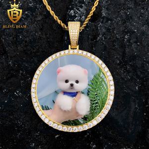 <span class=keywords><strong>Pendentif</strong></span> personnalisé avec <span class=keywords><strong>gravure</strong></span> <span class=keywords><strong>photo</strong></span>, bijou souvenir <span class=keywords><strong>pour</strong></span> <span class=keywords><strong>homme</strong></span>, moissanite VVS, argent sterling 925, certificat GRA - Product Image 2