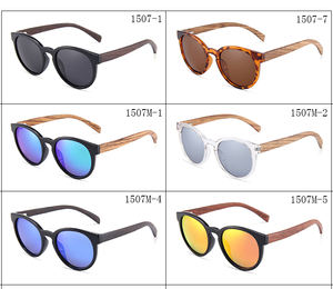 Cos Marcos redondos Gafas de sol unisex de madera Moda clásica Hecho a mano Fábrica Gafas de sol Gafas de Sol de lujo Gafas de sol Hombres - Product Image 2