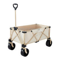Chariot pliant CE sur roues avec table intégrée, poignée réglable, housse de protection, chariot pliable pour camping en extérieur, capacité 120 kg, type brouette