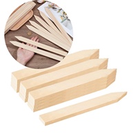 Estacas de madera puntiagudas para jardín, tiras de madera rectas para soporte de vegetales y cultivos en el patio trasero, suministro a granel