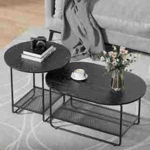 Cross-border best-selling coffee <b>table</b> for living room, home use, <b>small</b> apartment, modern minimalist sofa coffee <b>table</b>, light - Product Image 3