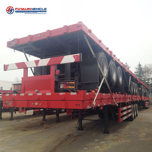 Meilleur prix Vercoe 30 40 50 tonnes 2 3 4 essieux semi-remorque à plateau plat remorque porte-conteneurs 48 pieds 40 pieds 20 pieds remorque à plateau plat à vendre - Product Image 6