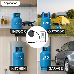 مقياس مستوى الخزان بالموجات فوق الصوتية اللاسلكي LPG2412-ESP مع تطبيق ذكي للمراقبة عبر الواي فاي للغاز البترولي المسال والماء والزيت مع حامل مغناطيسي خارجي للتركيب في القاع - Product Image 6