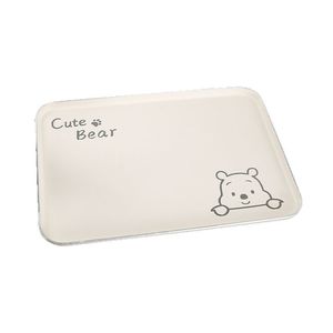 Bandeja rectangular de color crema con diseño de dibujos animados para servir té y café, uso en sala de estar y cocina - Product Image 5