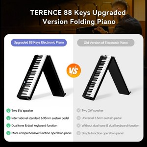 <span class=keywords><strong>Clavier</strong></span> de piano TERENCE X88D 88 touches, technologie d'expression sonore de qualité professionnelle, piano électrique pleine taille pour la maison - Product Image 3