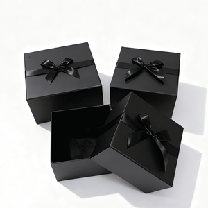 Caja Rígida de Dos Piezas Personalizada con Cinta de Satén y Acabado Mate, Logotipo de Marca para Empaque de Joyería Premium y Soluciones de Regalos de Lujo - Product Image 3