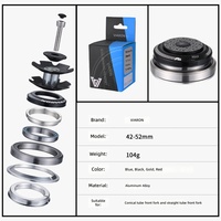 Caisse de direction de vélo Viaron en alliage d'aluminium 418*52mm entièrement intégrée pour VTT, roulements à double étanchéité coniques