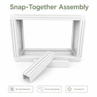 Insert de profilé de ventilation plat en PVC pour gaine d'air centralisée, dissimulé, avec finition esthétique et durable