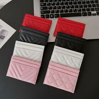 New Lady Card Wallet PU cuero moda pequeño portátil delgado con monedero para tarjetas de identificación de crédito marca de lujo regalo personalizado