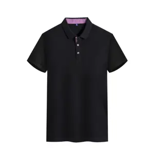 高品質4ウェイストレッチポロシャツ新しい無地ビジネスキャリア作業服男性用非鉄シャツ