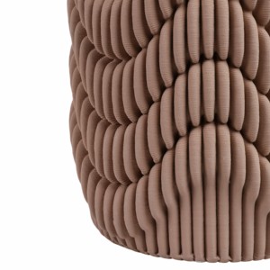 Vaso in porcellana scanalato arrotondato, moderno vaso in gres per fiori, per soggiorno, camera da letto, tavolo, ufficio, decorazione - Product Image 5