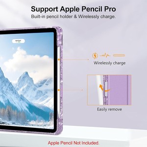 Compatible avec iPad A16 11e génération 11 pouces 2025, étui pour iPad, coque scintillante avec dos transparent brillant, porte-<span class=keywords><strong>crayon</strong></span> - Product Image 6