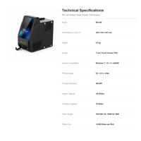 Imprimante à transfert thermique pour objectifs de microscope avec écran tactile inclinable de 7 pouces pour l'étiquetage des objectifs de microscope