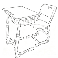 Toptan Modern Çelik Ayarlanabilir Yükseklikli Öğrenci Sıra Sandalye Takımı Ergonomik Dayanıklı Okul Mobilyası Sınıf İlkokul Lise İçin
