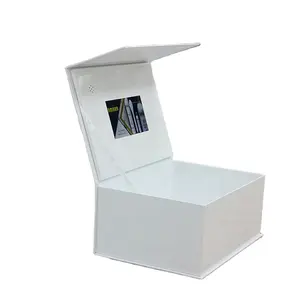 थोक कस्टम मुद्रित अद्वितीय 7 इंच एलसीडी स्क्रीन बॉक्स चुंबकीय उपहार वीडियो बॉक्स