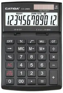 CD-2666 Inventário vendas 12 dígitos calculadora de negócios com moda mecânica colorida chave solar eletrônica desktop calculadora