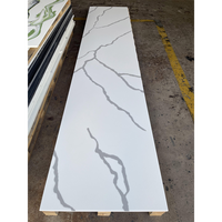 Láminas de Superficie Sólida Acrílica Modificada Koris, Gran Formato, 12mm de Grosor, Color Blanco Mármol, para Encimeras de Cocina y Baño, Venta al Por Mayor