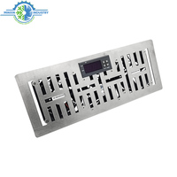 Contrôle du thermostat 6x10 pouces registre Booster ventilateur alimenté couvercle d'aération plancher évent climatiseur Booster ventilateur