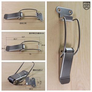 ตัวล็อคแบบตะขอสแตนเลส Anwang 111 รุ่น Duckbill Buckle สำหรับงานอุตสาหกรรม - Product Image 3