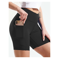 Ensemble de leggings de sport pour femmes grandes tailles, shorts de yoga avec poches pour téléphone, adaptés au yoga