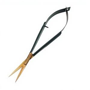 Rose Gold Tip Black Handle Spring Scissor Stainless Steel Sustainable <b>Makeup</b> Tool Eyebrow Trimmer Straight Left-Handed Sharp - Product Image 3